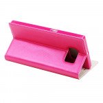 Wholesale Samsung Galaxy S6 Edge Slim Window View Magnetic Flip Leather Case (Hot Pink)